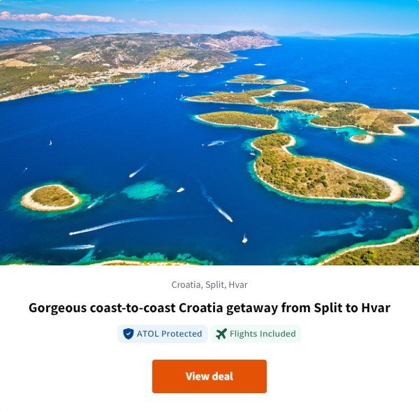 Gorgeous coast-to-coast Croatia getaway from Split to Hvar