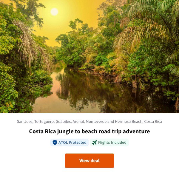 Costa Rica jungle to beach road trip adventure