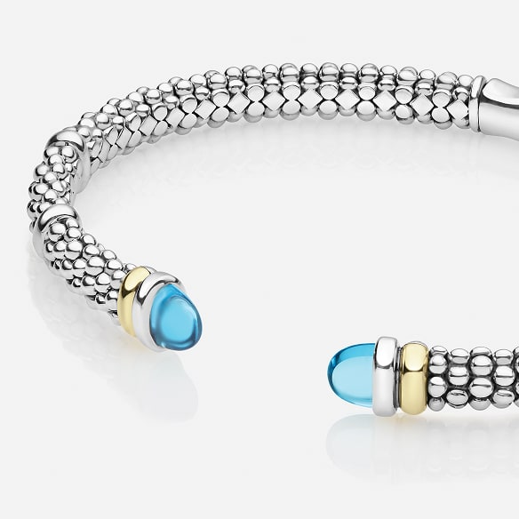 Signature Caviar Versa Swiss Blue Topaz bracelet