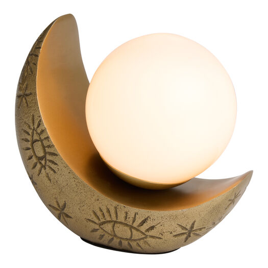 Antique Brass Mystic Moon Globe Accent Lamp