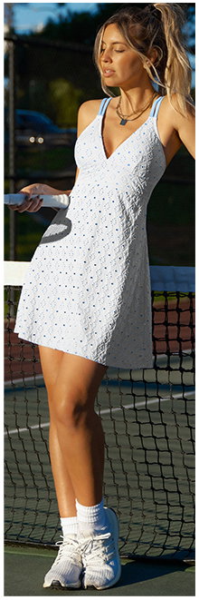 Textured Crossed Back Active Dress