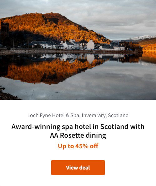 Award-winning spa hotel in Scotland with AA Rosette dining