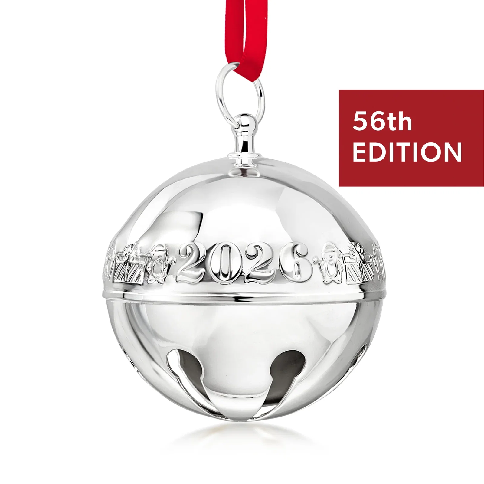 Image of Wallace 2026 Annual Silver-Plated Sleigh Bell Ornament - 56th Edition