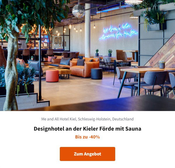 Designhotel an der Kieler Förde mit Sauna