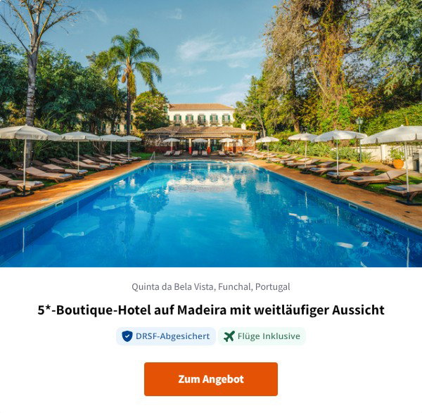 5*-Boutique-Hotel auf Madeira mit weitläufiger Aussicht