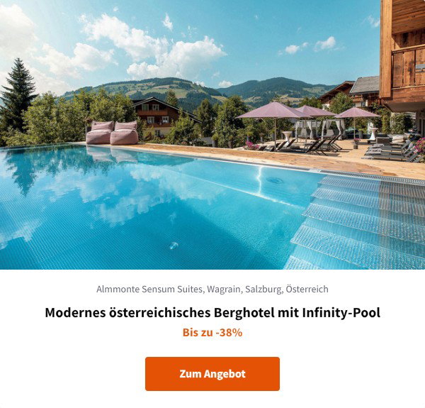 Modernes österreichisches Berghotel mit Infinity-Pool