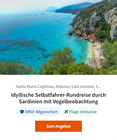 Idyllische Selbstfahrer-Rundreise durch Sardinien mit Vogelbeobachtung