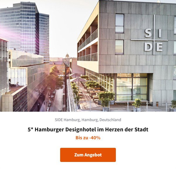 5* Hamburger Designhotel im Herzen der Stadt