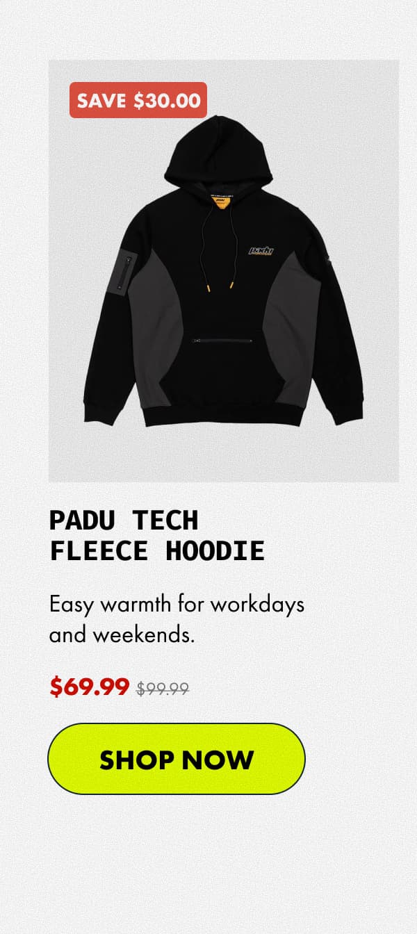 PADU TECH FLEECE HOODIE