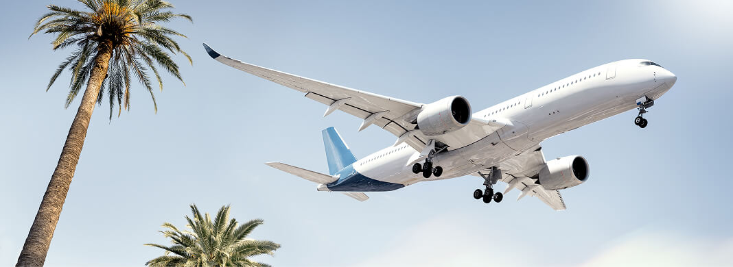 Airplane flying