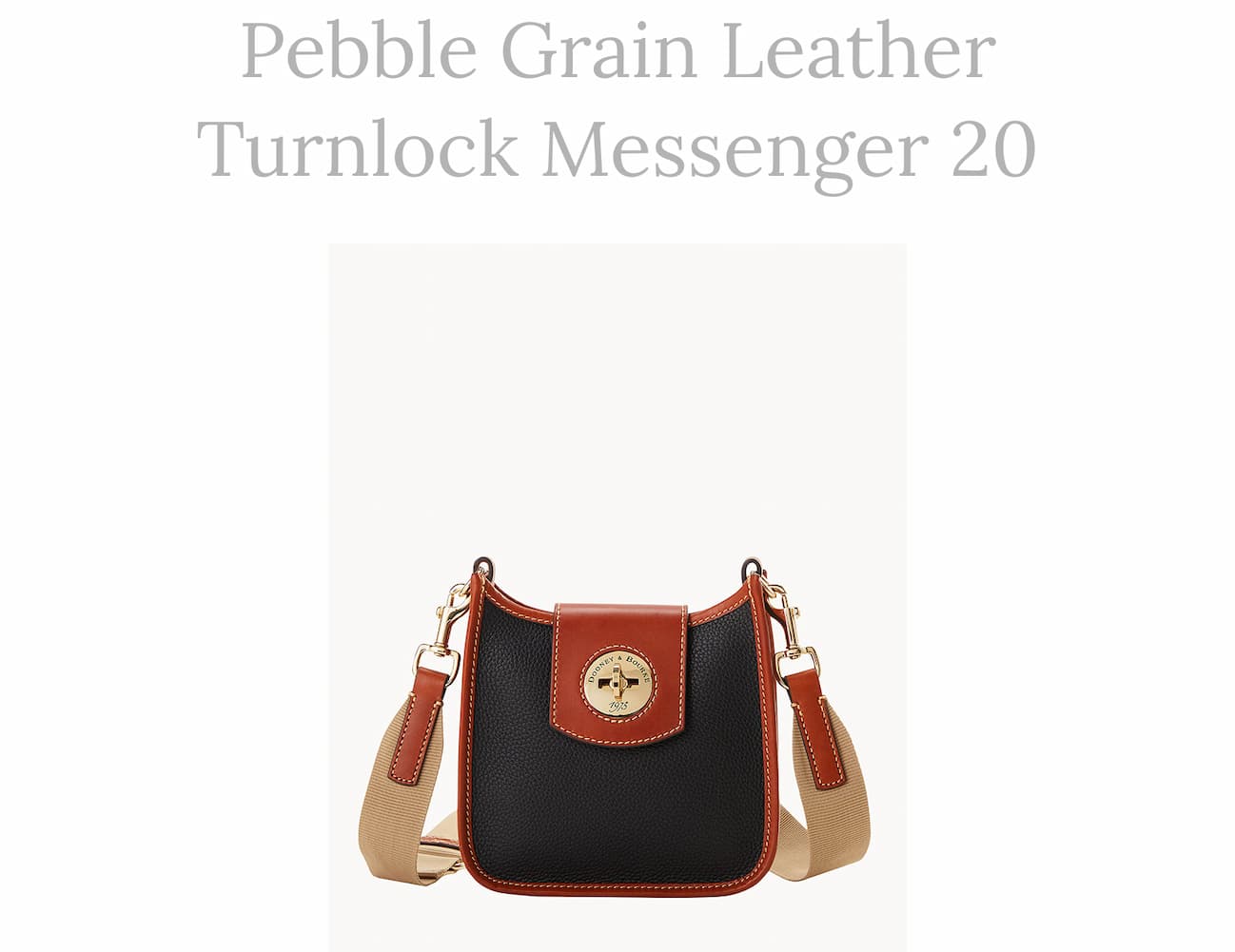 Pebble Turnlock Messenger 20