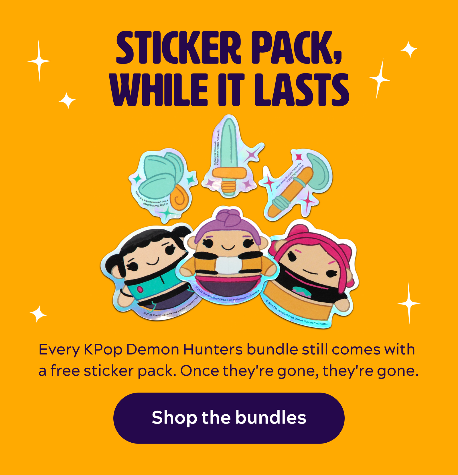Sticker pack, while it lasts [Shop now]