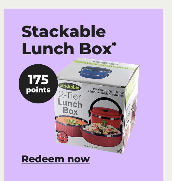 Stackable Lunch Box* - Redeem now
