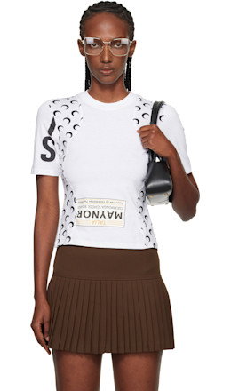 White Regenerated Graphic Jersey Baby Fit T-shirt - Marine Serre