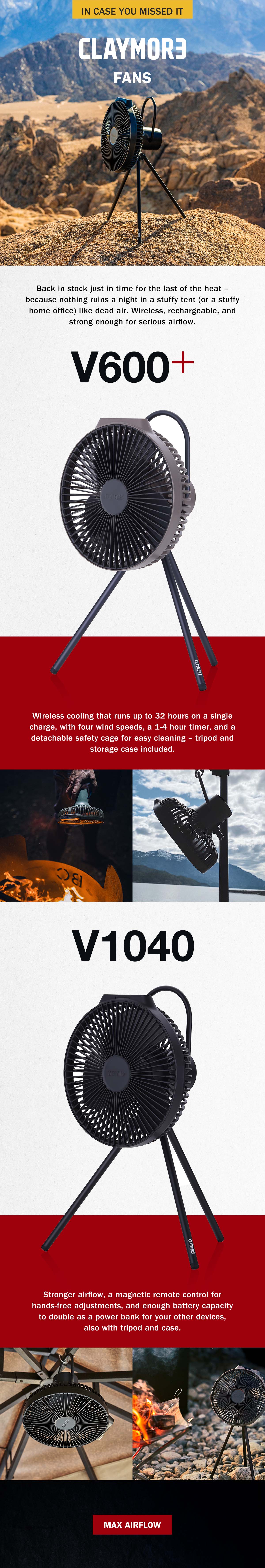 In Case You Missed It | Claymore Wireless Fans | Portable Camping & Office Fans | WildBounds