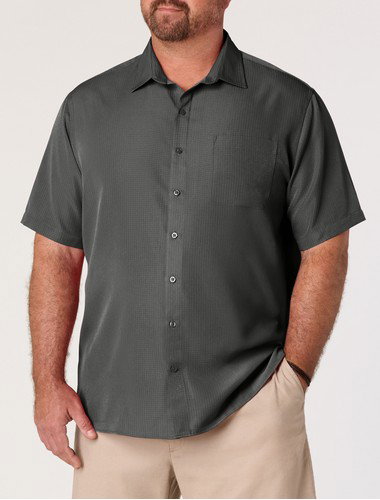 Microfiber Comfort Grid Sport Shirt