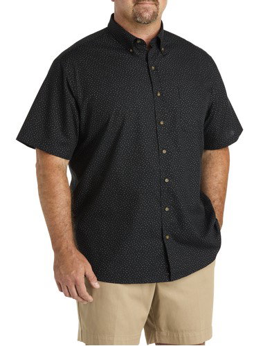 Easy-Care Pin Dot Print Sport Shirt
