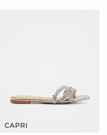 Capri gold slip on mule 