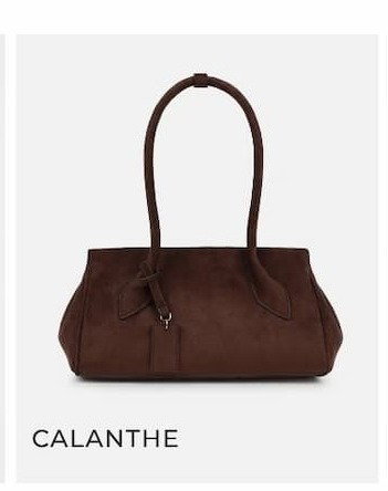 Calanthe brown suede bag
