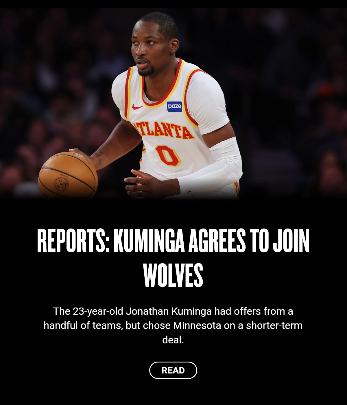 Reports: Kuminga agrees to join Wolves