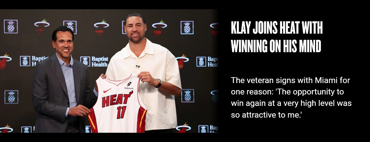 Klay joins Heat with winning on his mind