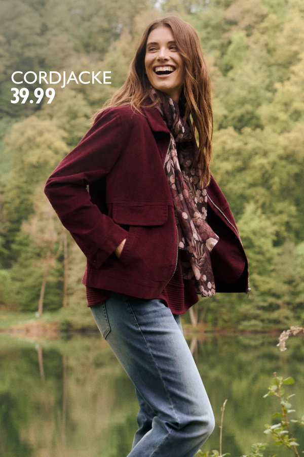 Boxy Kurzjacke aus weichem Cord