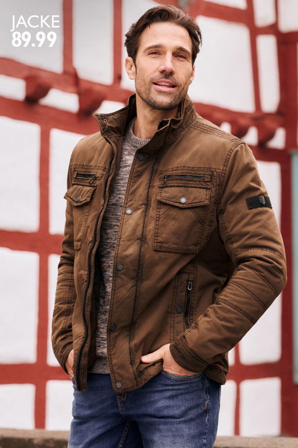 Lässige Jacke aus Baumwolle
