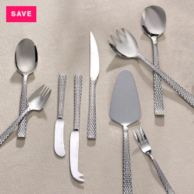 Maxwell & Williams Diamonds Stainless Steel Cutlery Set, 56-Piece