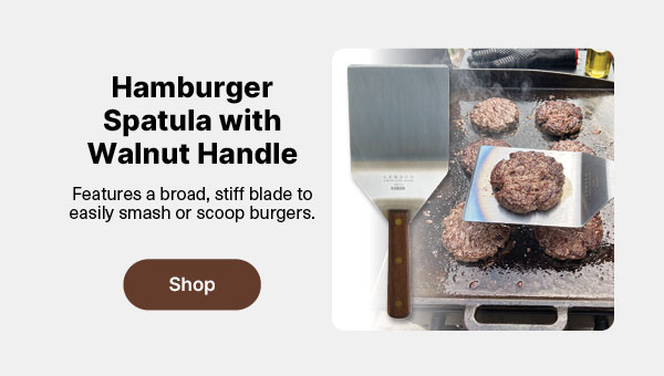 Hamburger Spatula with Walnut Handle