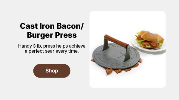 Cast Iron Bacon/Burger Press