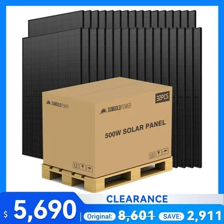 500W MONO BLACK PERC SOLAR PANEL FULL PALLET (32 PANELS) UL 61730  CEC Listed