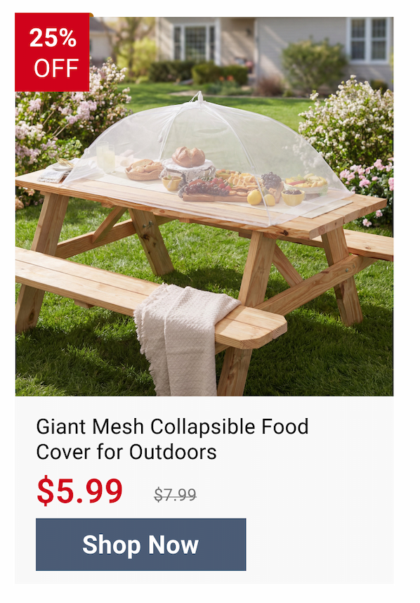 Giant Mesh Collapsible Food Cover for Outdoors