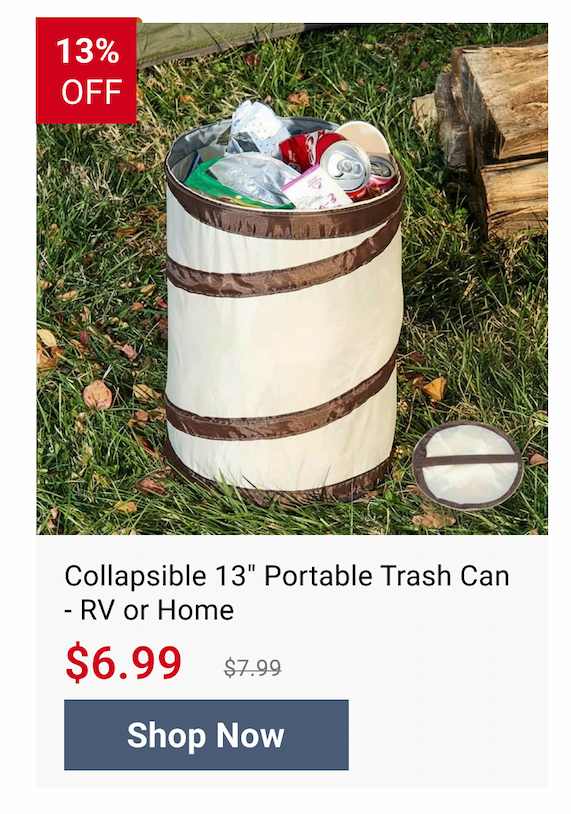 Collapsible 13" Portable Trash Can