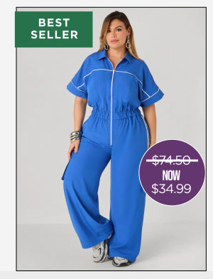 Striped Cargo Jumpsuit