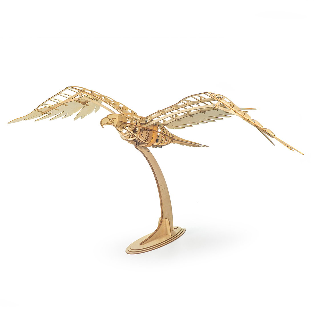 Wooden Eagle Flapping Bird Model Kit For Wall Display