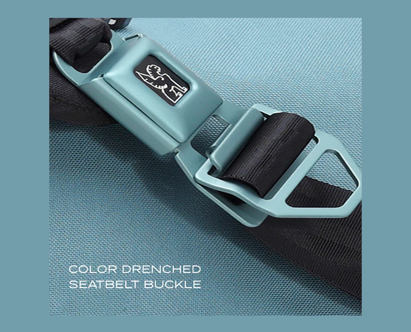 The LG Seatbelt buckle in Steel Blue