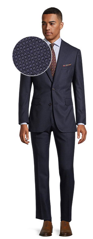 Vendetta Premium Dark Navy Birdseye Suit
