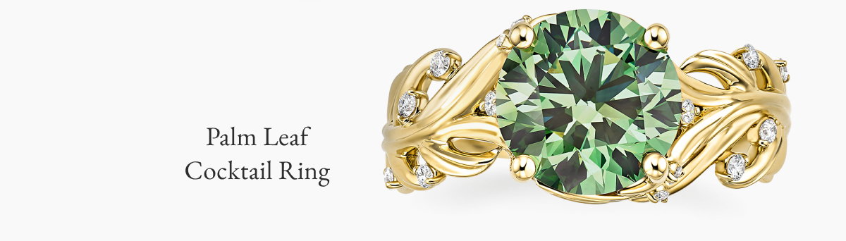 Palm Leaf Cocktail Ring
