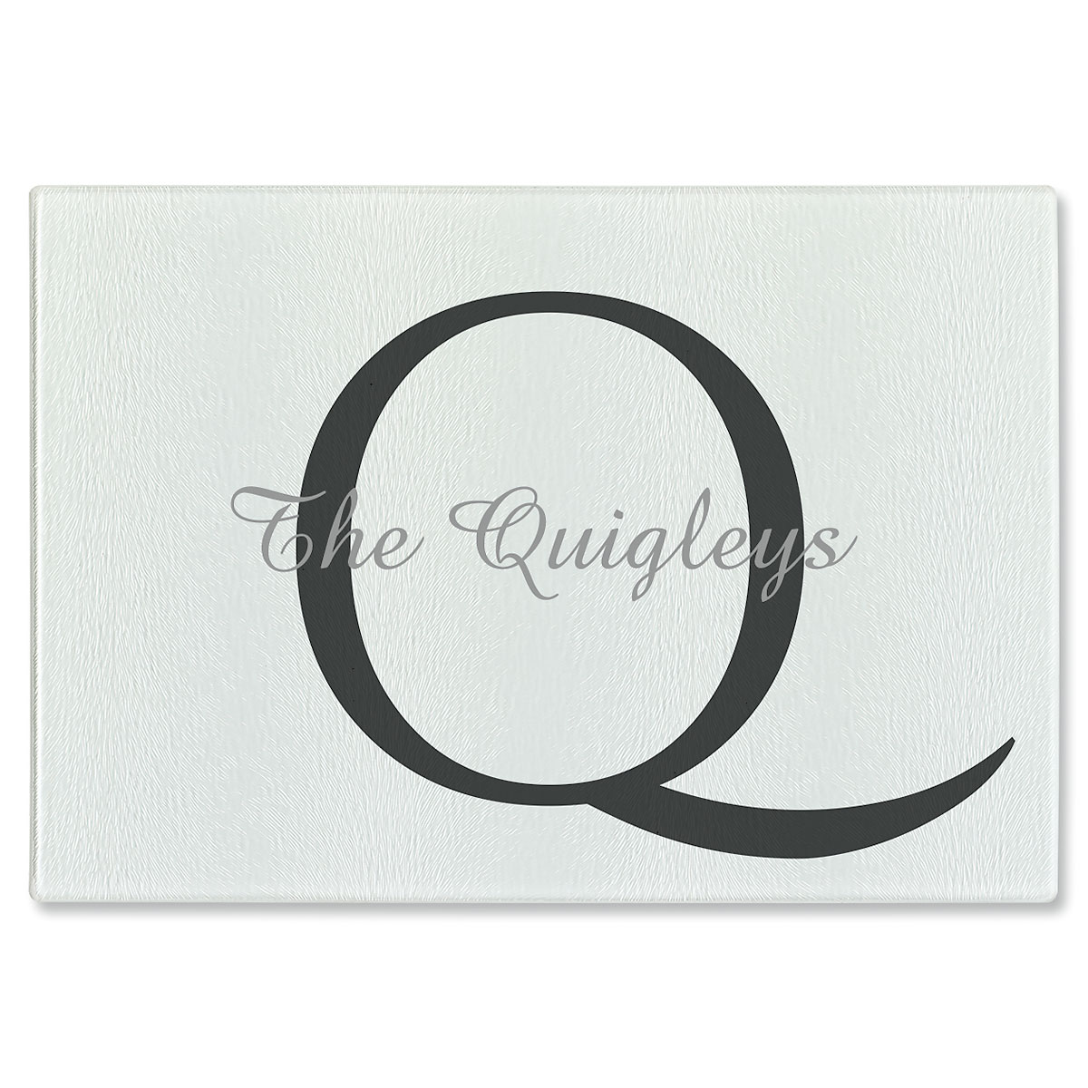 Image of Initial/Family Name Personalized Glass Cutting Board