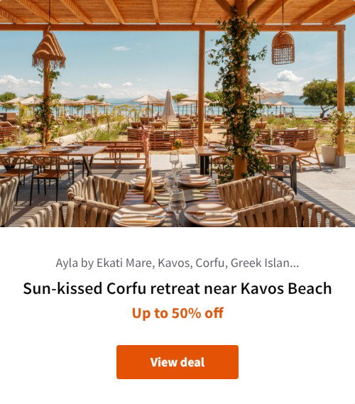 Sun-kissed Corfu retreat near Kavos Beach