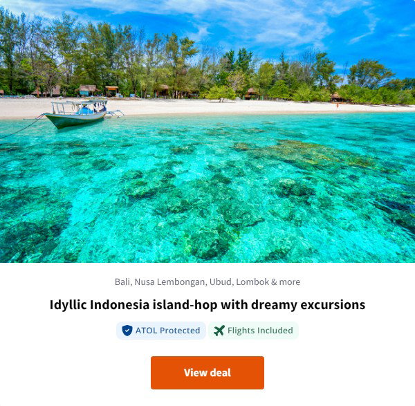 Idyllic Indonesia island-hop with dreamy excursions