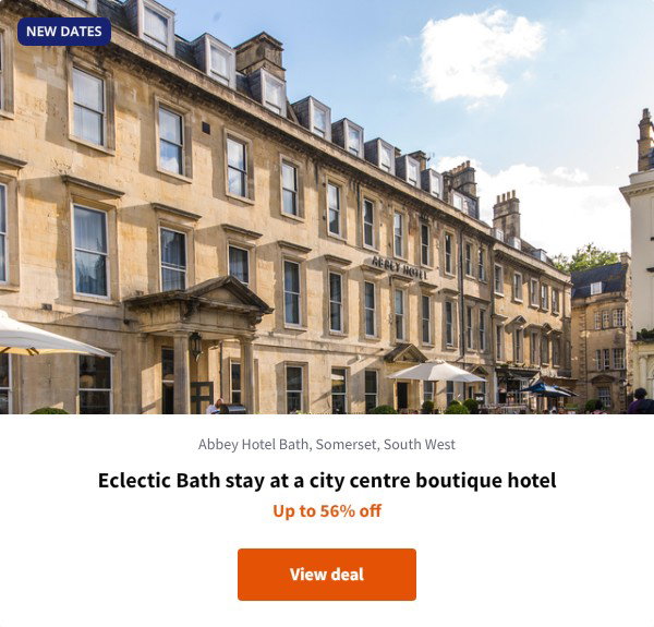 Eclectic Bath stay at a city centre boutique hotel