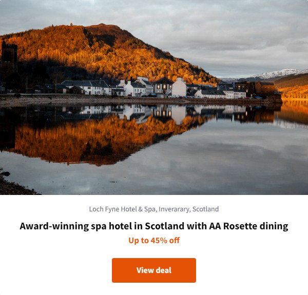 Award-winning spa hotel in Scotland with AA Rosette dining