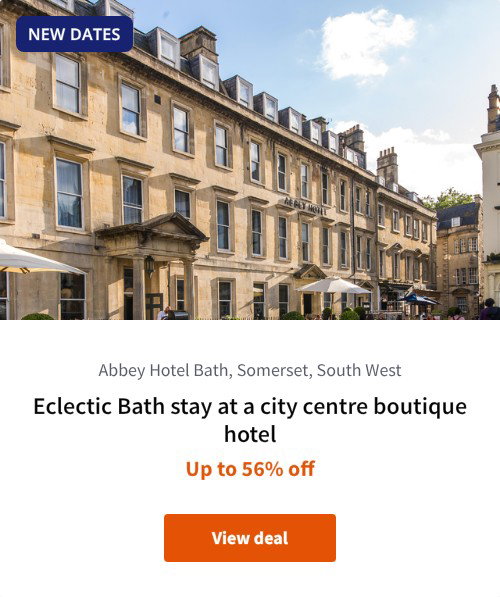 Eclectic Bath stay at a city centre boutique hotel