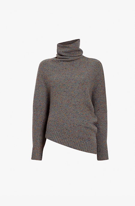 Abie Sweater in Donegal Knit in Blue Multi