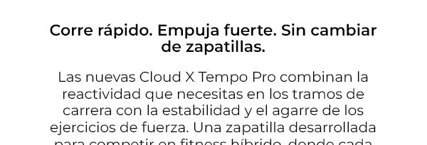 ¡Novedad! On Cloud X Tempo Pro