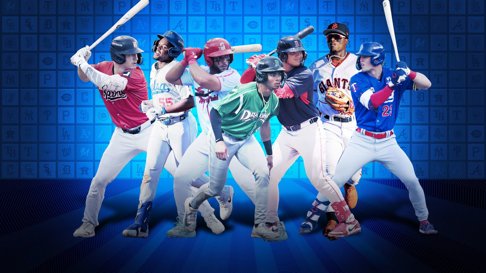 Prospects Caleb Bonemer (White Sox), Josue De Paula (Dodgers), Rainiel Rodriguez (Cardinals), Justin Lebron (Reds), Franklin Primera (Red Sox), Josuar Gonzalez (Giants) and Walker Jenkins (Twins)