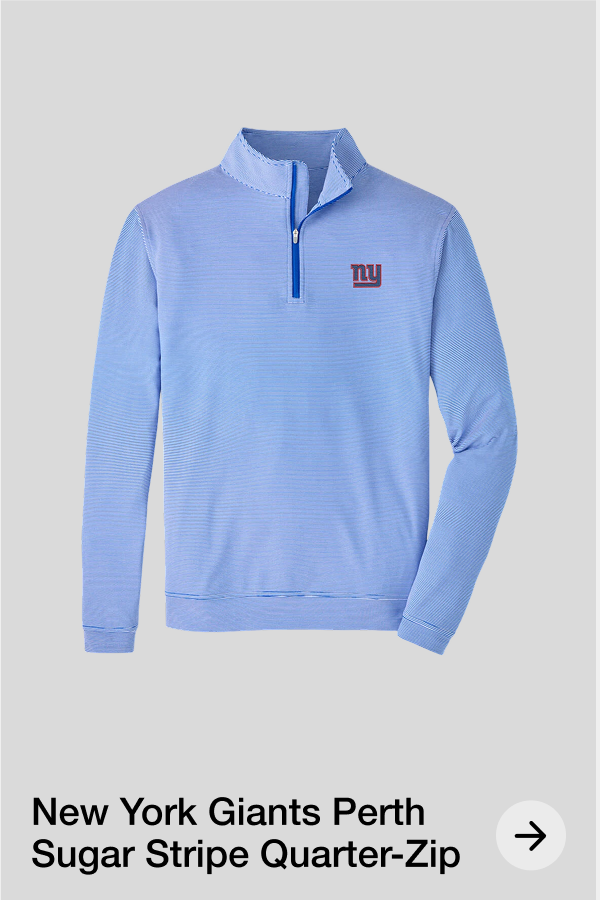 New York Giants Perth Sugar Stripe Quarter-Zip