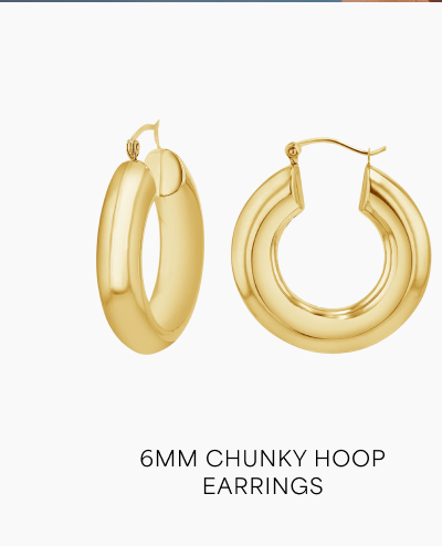 6mm Chunky Hoop Earrings