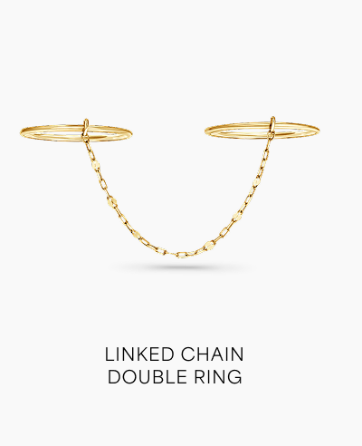 Linked Chain Double Ring